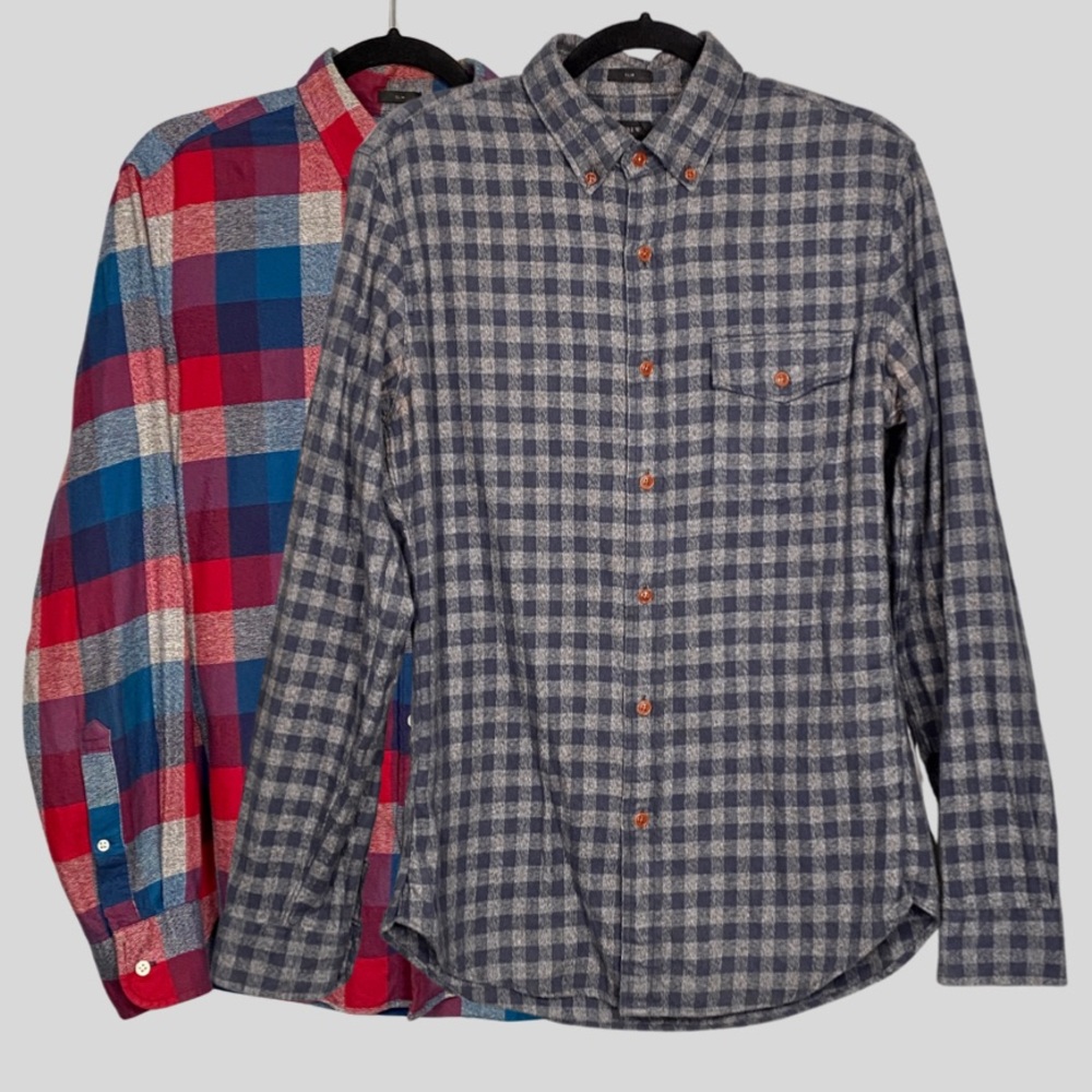 BUNDLE 2 J. Crew Men’s Medium Slim Fit Flannels